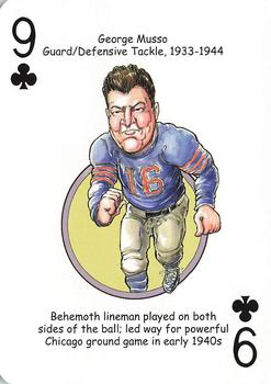 2014 Hero Decks Chicago Bears Football Heroes Playing Cards #9♣ George Musso Front