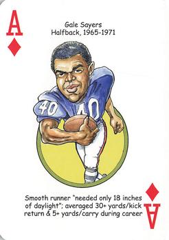 2014 Hero Decks Chicago Bears Football Heroes Playing Cards #A♦ Gale Sayers Front