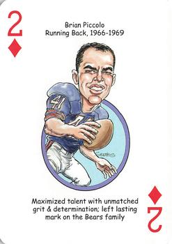 2014 Hero Decks Chicago Bears Football Heroes Playing Cards #2♦ Brian Piccolo Front