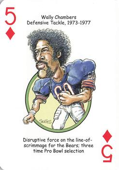 2014 Hero Decks Chicago Bears Football Heroes Playing Cards #5♦ Wally Chambers Front