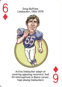 2014 Hero Decks Chicago Bears Football Heroes Playing Cards #6♦ Doug Buffone Front