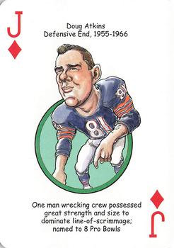 2014 Hero Decks Chicago Bears Football Heroes Playing Cards #J♦ Doug Atkins Front