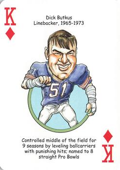 2014 Hero Decks Chicago Bears Football Heroes Playing Cards #K♦ Dick Butkus Front