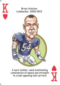 2014 Hero Decks Chicago Bears Football Heroes Playing Cards #K♥ Brian Urlacher Front
