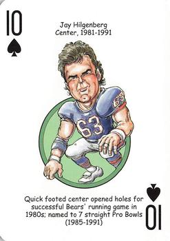 2014 Hero Decks Chicago Bears Football Heroes Playing Cards #10♠ Jay Hilgenberg Front