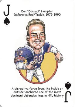 2014 Hero Decks Chicago Bears Football Heroes Playing Cards #J♠ Dan Hampton Front