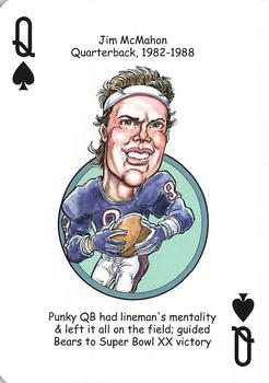 2014 Hero Decks Chicago Bears Football Heroes Playing Cards #Q♠ Jim McMahon Front