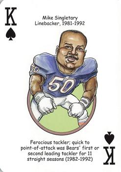 2014 Hero Decks Chicago Bears Football Heroes Playing Cards #K♠ Mike Singletary Front