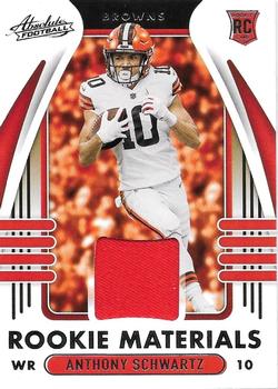 2021 Panini Absolute - Absolute Rookie Materials #ARM-ASC Anthony Schwartz Front