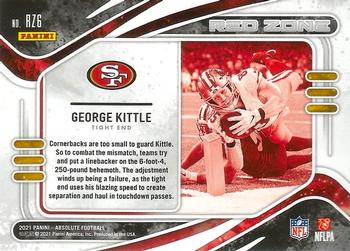 2021 Panini Absolute - Red Zone #RZ6 George Kittle Back