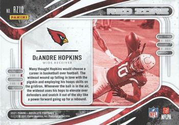 2021 Panini Absolute - Red Zone #RZ10 DeAndre Hopkins Back