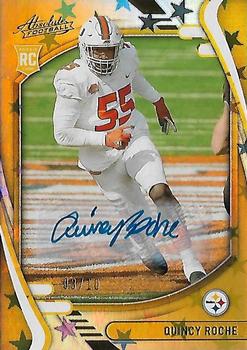 2021 Panini Absolute - Signature Rookies Gold Stars #164 Quincy Roche Front