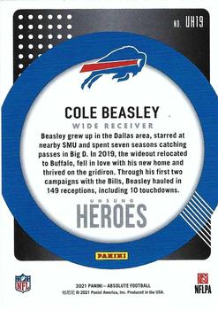 2021 Panini Absolute - Unsung Heroes #UH19 Cole Beasley Back
