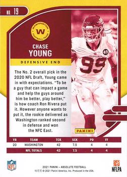 2021 Panini Absolute - Green #19 Chase Young Back