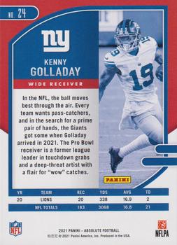 2021 Panini Absolute - Green #24 Kenny Golladay Back