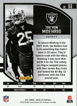 2021 Panini Absolute - Green #166 Tre'von Moehrig Back