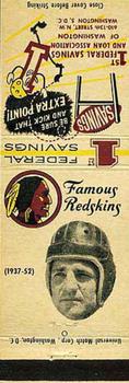 1958-59 1st Federal Savings Washington Redskins Matchbooks #NNO Sammy Baugh Front