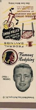 1960-61 1st Federal Savings Washington Redskins Matchbooks #NNO Dick James Front