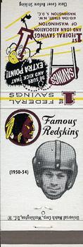 1960-61 1st Federal Savings Washington Redskins Matchbooks #NNO Charlie Justice Front