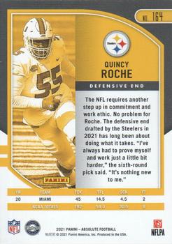 2021 Panini Absolute - Retail #164 Quincy Roche Back