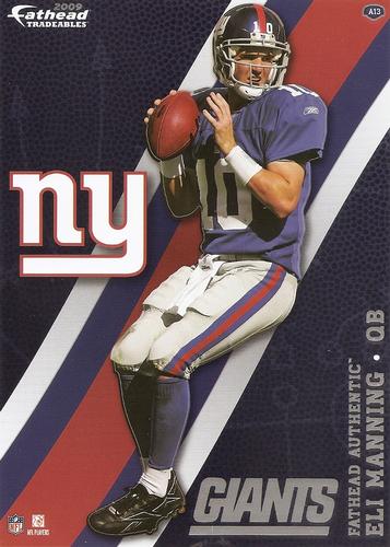 2009 Fathead Tradeables - Authentic #A13 Eli Manning Front