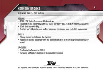2021 Bowman Next #4 Kennedy Brooks Back