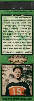 1934 Diamond Matchbook Covers #NNO Glen Campbell Front