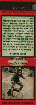 1934 Diamond Matchbook Covers #NNO John Canella Front