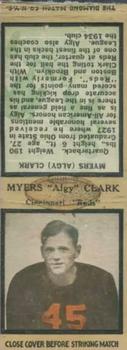 1934 Diamond Matchbook Covers #NNO Algy Clark Front