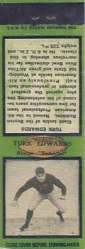 1934 Diamond Matchbook Covers #NNO Turk Edwards Front