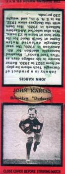 1934 Diamond Matchbook Covers #NNO John Karcis Front
