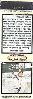 1934 Diamond Matchbook Covers #NNO Ken Strong Front