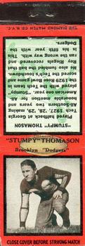 1934 Diamond Matchbook Covers #NNO Stumpy Thomason Front