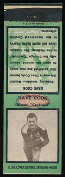 1935 Diamond Matchbook Covers #NNO Dave Cook Front