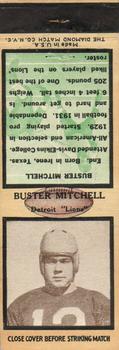 1935 Diamond Matchbook Covers #NNO Buster Mitchell Front