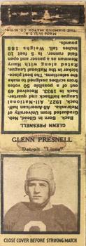 1935 Diamond Matchbook Covers #NNO Glenn Presnell Front