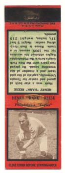 1935 Diamond Matchbook Covers #NNO Hank Reese Front