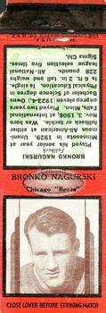 1936 Diamond Matchbook Covers #NNO Bronko Nagurski Front