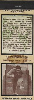 1936 Diamond Matchbook Covers #NNO Dave Smukler Front