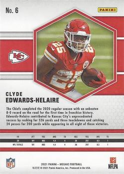 2021 Panini Mosaic #6 Clyde Edwards-Helaire Back