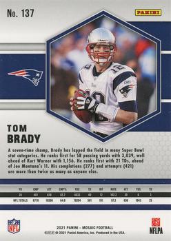 2021 Panini Mosaic #137 Tom Brady Back