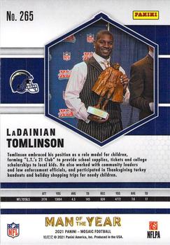 2021 Panini Mosaic #265 LaDainian Tomlinson Back