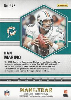 2021 Panini Mosaic #278 Dan Marino Back