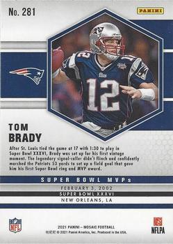 2021 Panini Mosaic #281 Tom Brady Back