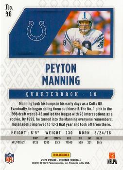 2021 Panini Phoenix #46 Peyton Manning Back