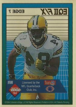 1994 Collector's Edge - EQII F/X Red Letters #7 Sterling Sharpe Back