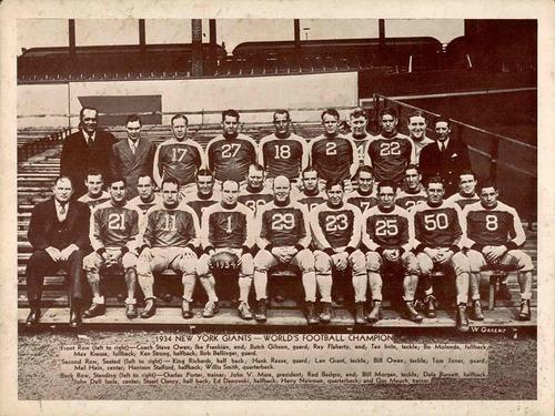 1935 National Chicle Premiums (R311) #NNO New York Giants Team Front