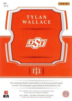 2021 Panini National Treasures Collegiate - College Silhouettes Signatures 150th Anniversary Logo #111 Tylan Wallace Back