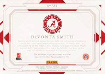 2021 Panini National Treasures Collegiate - Rookie Silhouettes Gold #RS6 DeVonta Smith Back