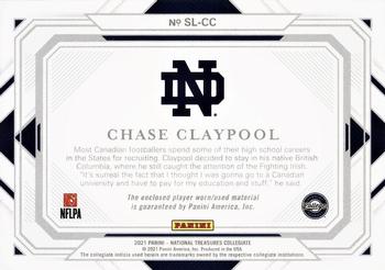 2021 Panini National Treasures Collegiate - Silhouettes #SL-CC Chase Claypool Back